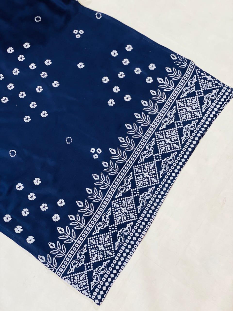 2 Pcs Block Print Woman's stitched Linen Suit